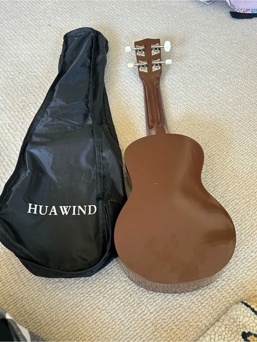 Guitar Brown Men’s Ukulele Carry Bag - Compact Music Case